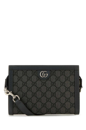 GUCCI Mini Supreme Fabric and Leather Crossbody Handbag