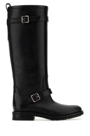 SAINT LAURENT Classic Leather Knee-High River Boots for Women