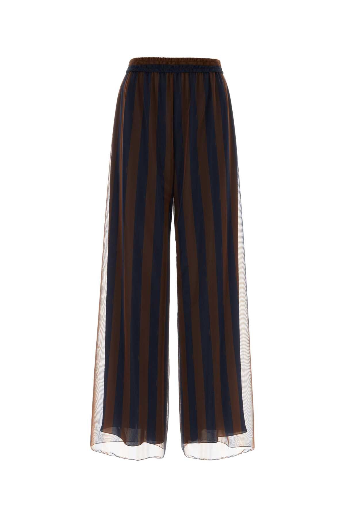 FENDI Printed Silk Palazzo Pants