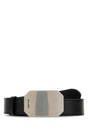 MIU MIU Classic Black Leather Belt - 3.5 cm Height