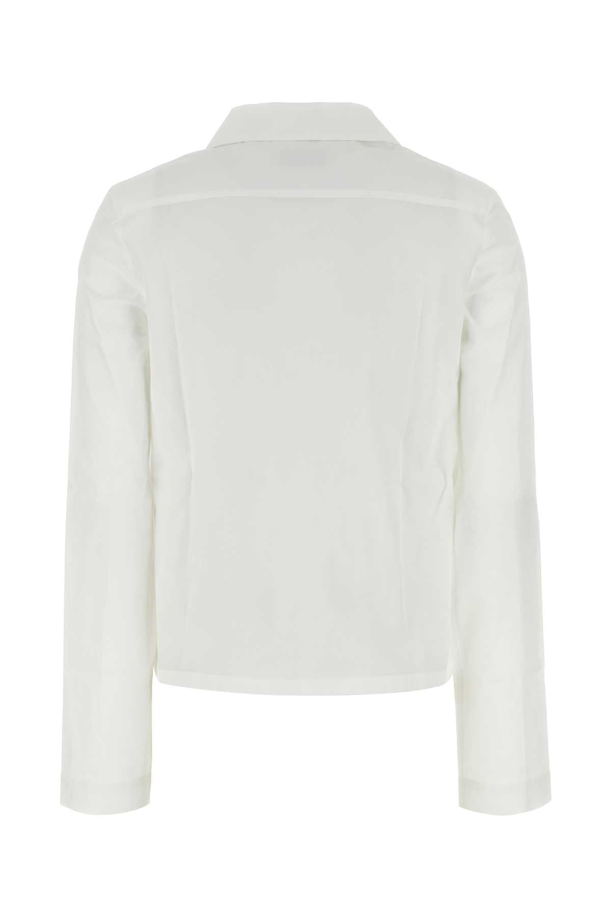 MIU MIU Classic White Poplin Shirt for Women