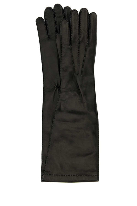 MIU MIU Sophisticated Black Nappa Leather Gloves