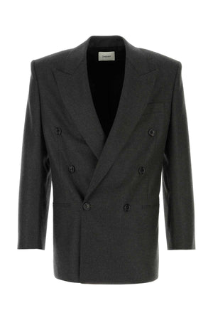 SAINT LAURENT Charcoal Cashmere Blazer - Stylish Men's Essential