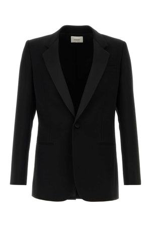 SAINT LAURENT Classic Black Wool Blazer for Men