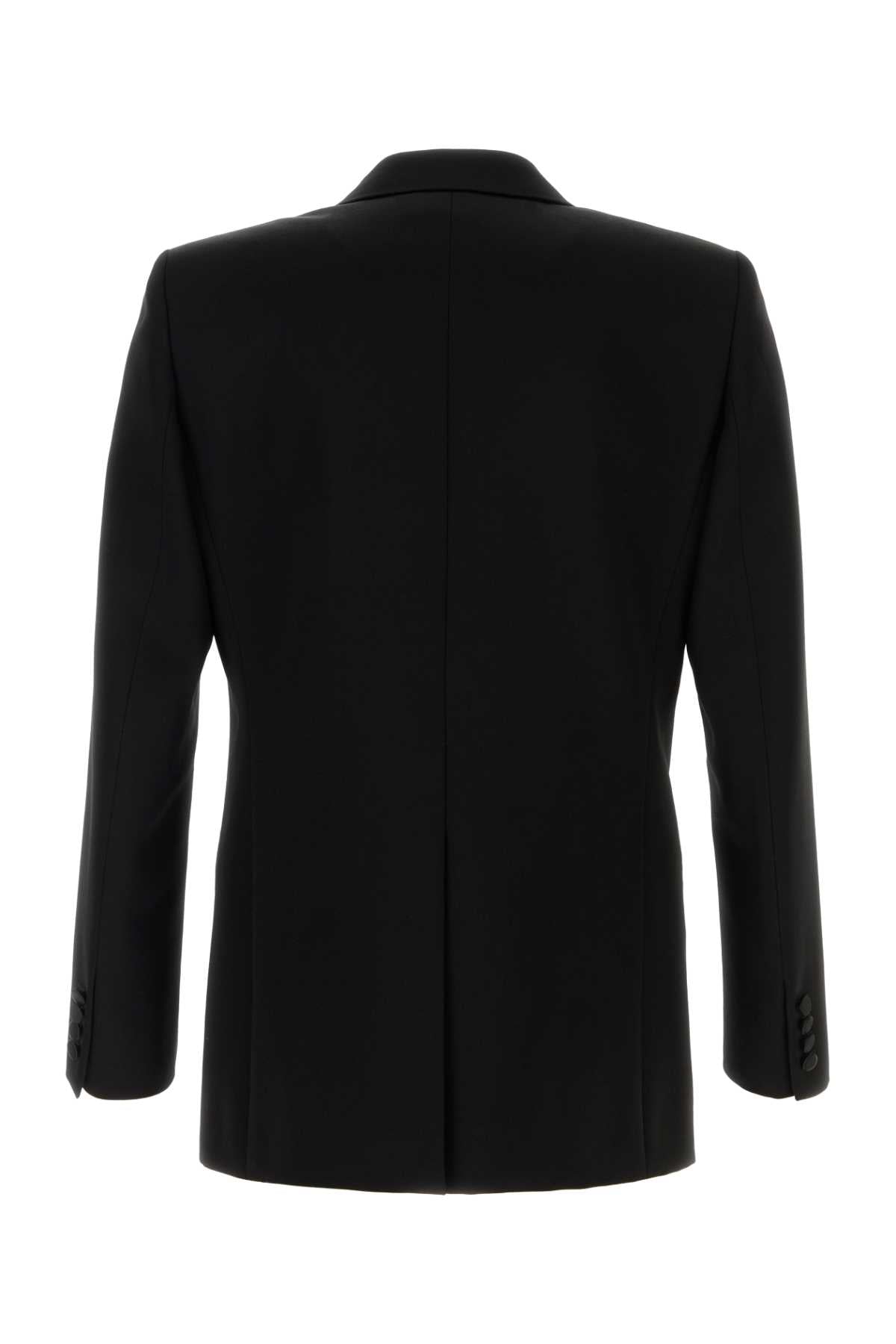 SAINT LAURENT Classic Black Wool Blazer for Men