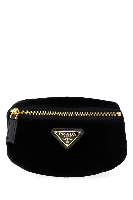 PRADA Mini Velvet Wrist Pouch Handbag