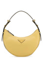 PRADA Mini Leather Handbag in Pastel Yellow - 22.5 cm Width