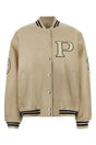 PRADA Ivory Leather Bomber Jacket for Women