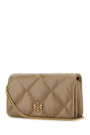 TORY BURCH Mini Leather Kira Clutch - Dove Grey