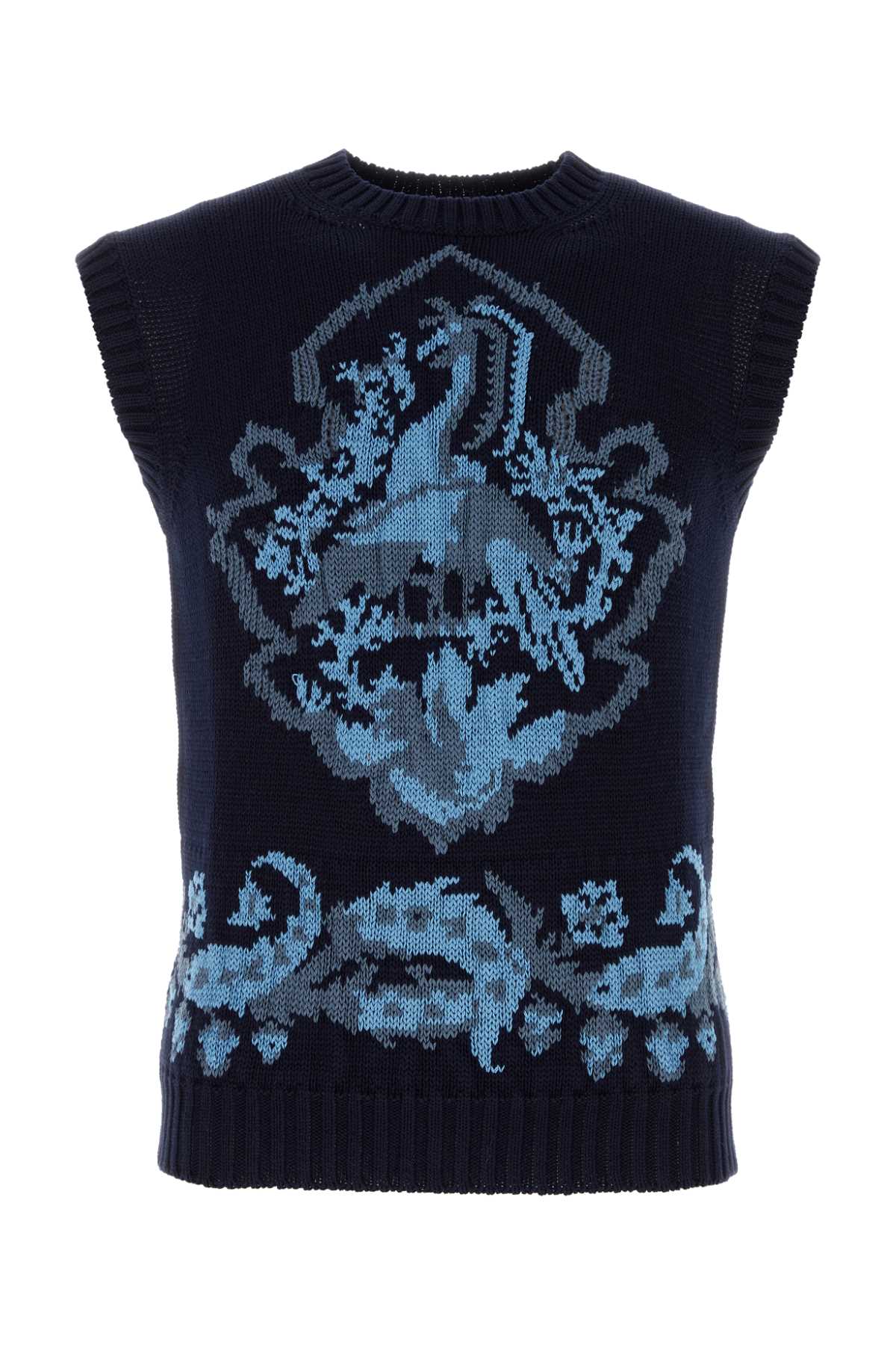 ETRO Stylish Dark Blue Cotton Vest for Men