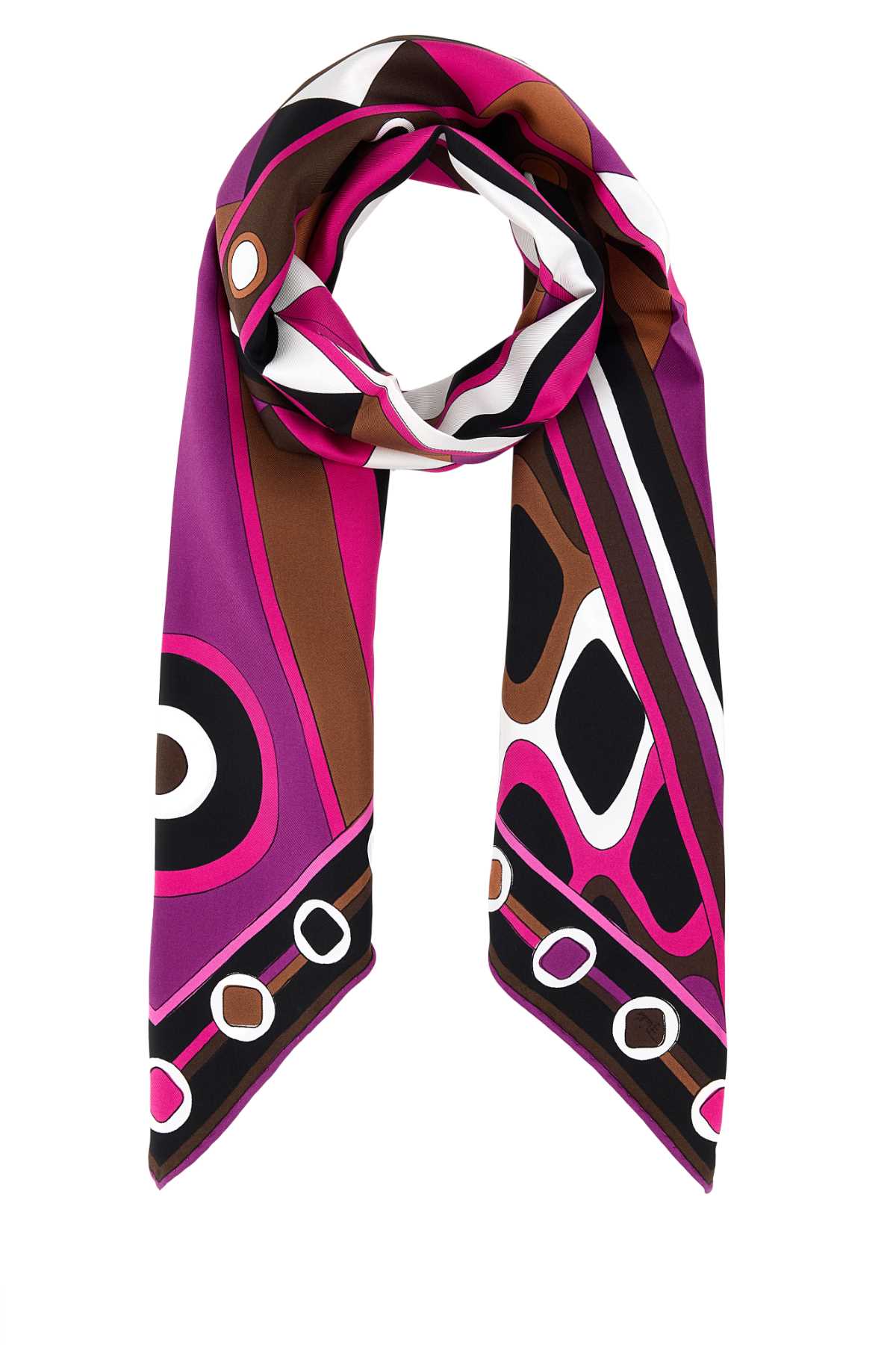 EMILIO PUCCI Chic Printed Silk Foulard 140 cm x 43 cm for Women