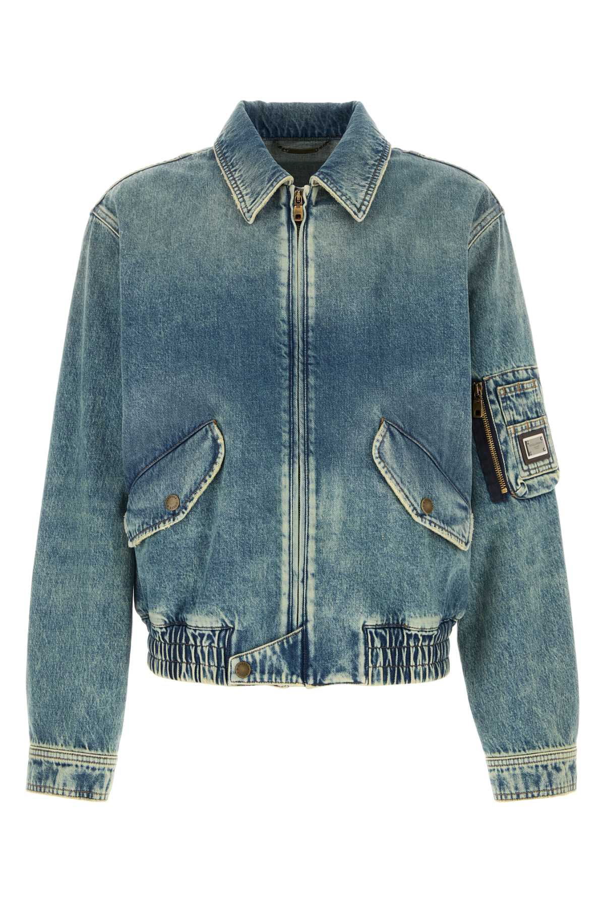 DOLCE & GABBANA Classic Denim Bomber Jacket for Men