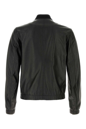 DOLCE & GABBANA Men's Classic Black Leather Jacket