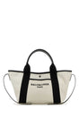 BALENCIAGA Mini Sand Canvas Biarritz Shopping Handbag