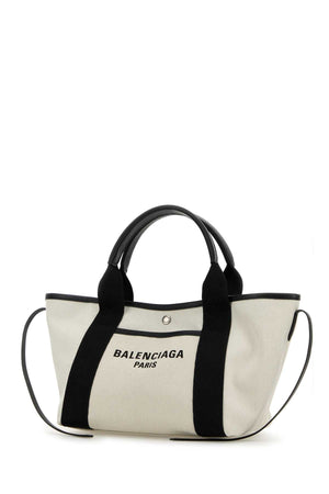 BALENCIAGA Mini Sand Canvas Biarritz Shopping Handbag