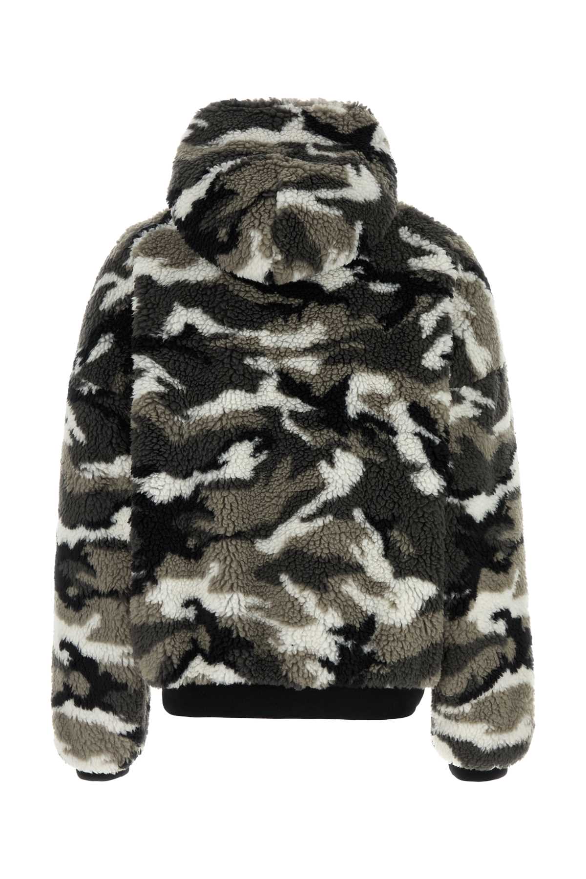 BALENCIAGA Bold Printed Teddy Jacket for Men