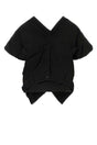 BALENCIAGA Chic Black Cotton Blend Top for Women