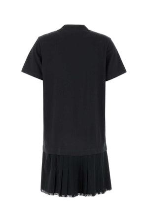 BALENCIAGA Chic Black Cotton T-Shirt Dress