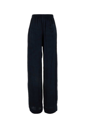 BALENCIAGA Silk Midnight Blue Pajama Pants for Women