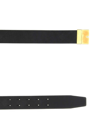 BURBERRY Reversible Leather Belt - 3.5 cm Width