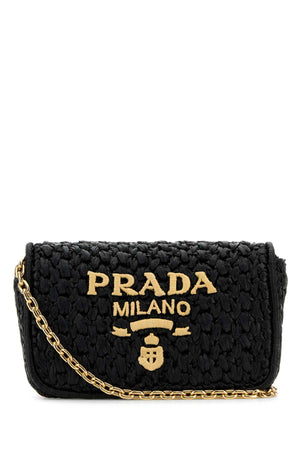 PRADA Mini Raffia Crossbody Handbag