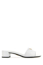 PRADA White Leather Flats with 3.5 cm Heel