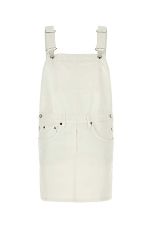 PRADA White Denim Dungarees Dress for Women