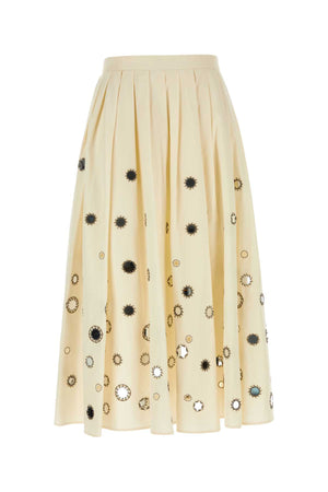 PRADA Chic Cotton Midi Skirt