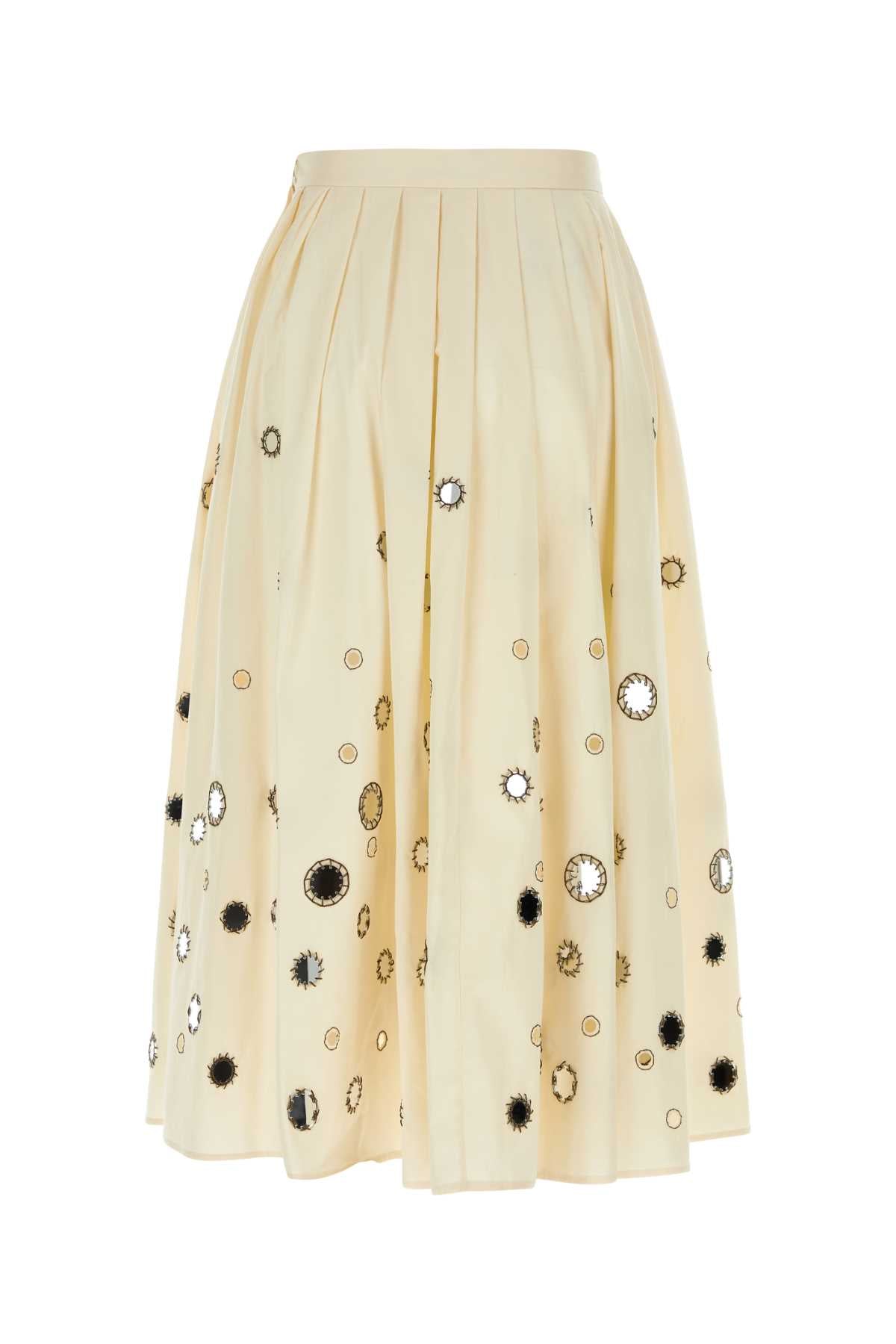 PRADA Chic Cotton Midi Skirt