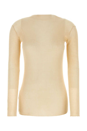 PRADA Beige Cotton Sweater for Women - Perfect for 2024 Seasonal Style