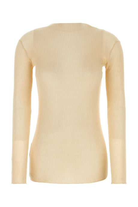 PRADA Beige Cotton Sweater for Women - Perfect for 2024 Seasonal Style