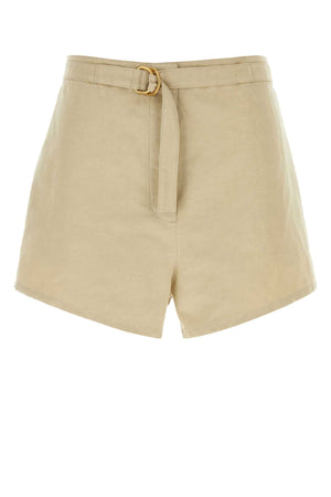 PRADA Cotton Blend Beige Shorts for Women