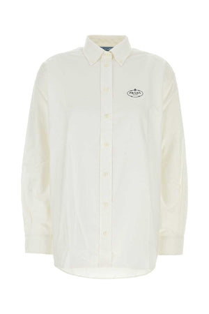 PRADA Oversized White Oxford Shirt for Women