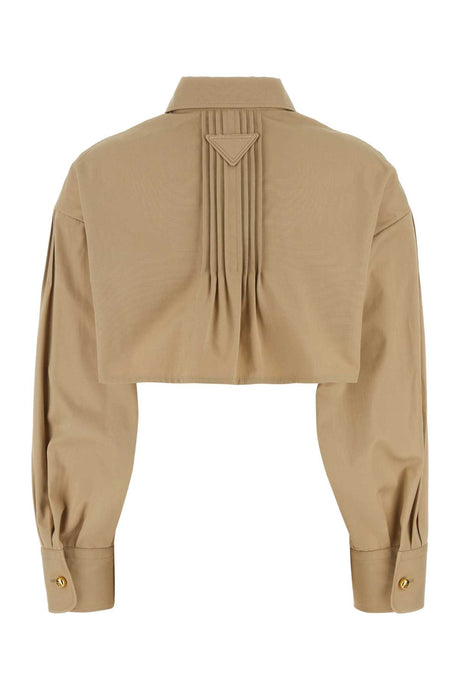 PRADA Elegant Beige Poplin Shirt for Women - 24W Collection