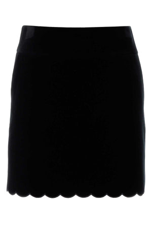 CHLOE Chic Black Velvet Mini Skirt