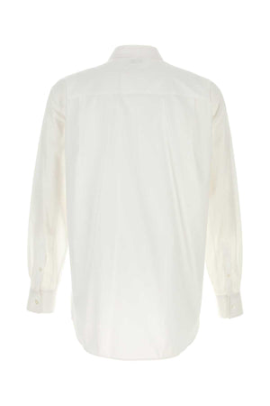 ALEXANDER MCQUEEN Classic White Poplin Shirt for Men