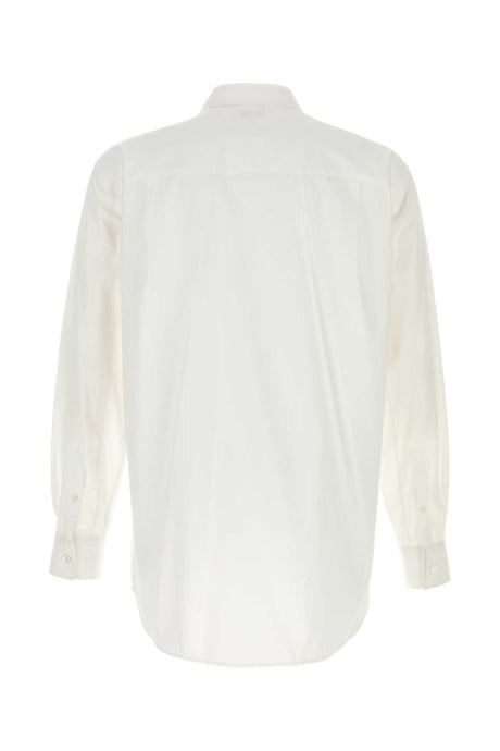 ALEXANDER MCQUEEN Classic White Poplin Shirt for Men