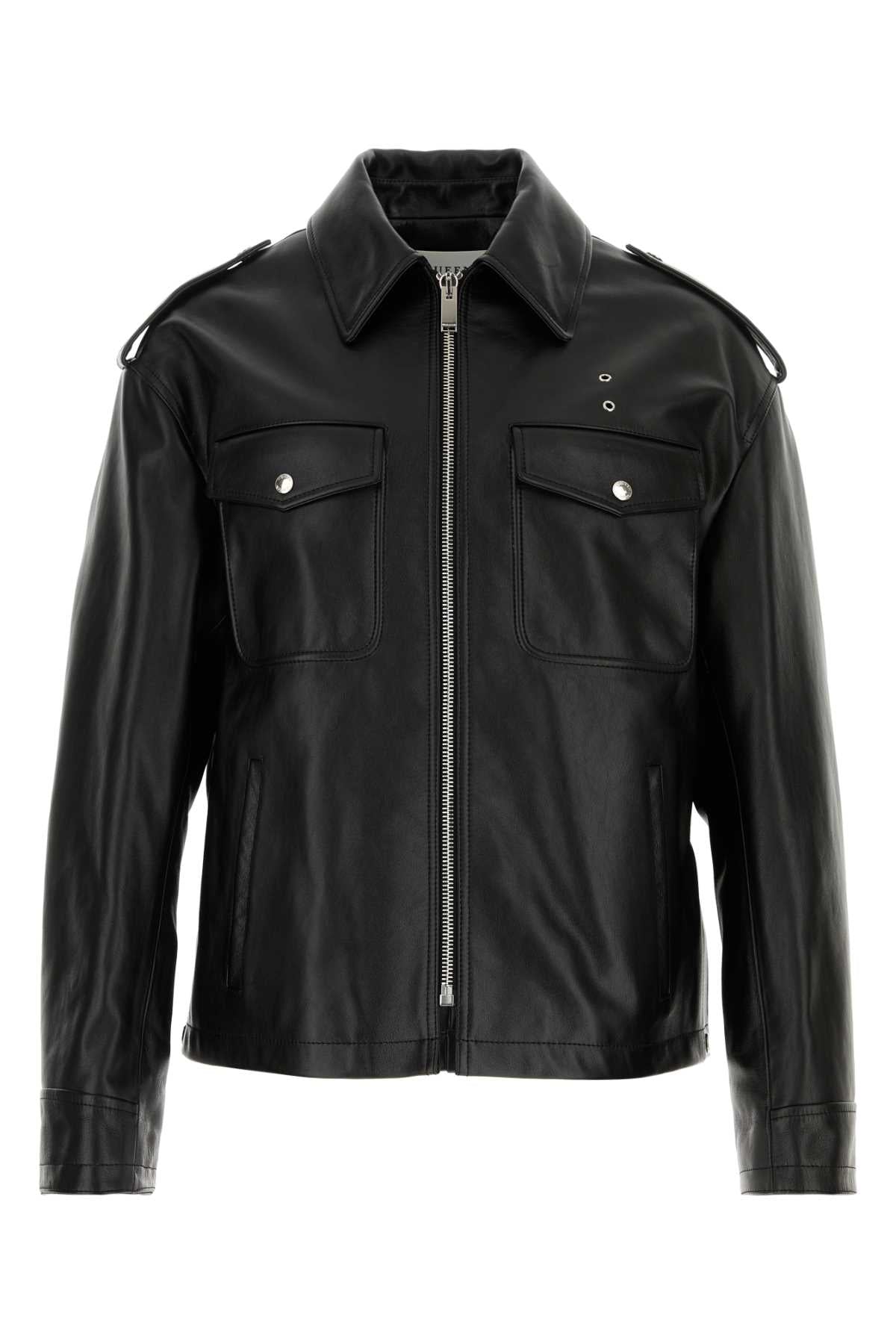 ALEXANDER MCQUEEN Classic Black Leather Jacket for Men