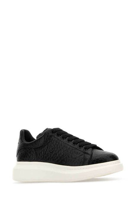 ALEXANDER MCQUEEN Stylish Leather Sneakers with Black Heel