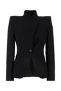 ALEXANDER MCQUEEN Sophisticated Black Wool Blazer for Women