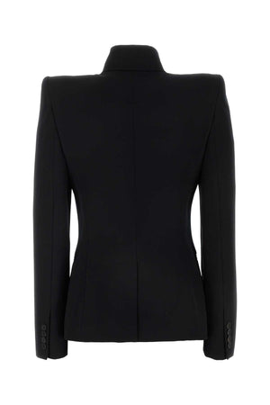 ALEXANDER MCQUEEN Sophisticated Black Wool Blazer for Women