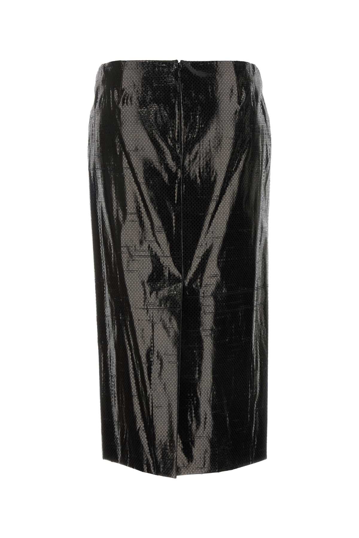 ALEXANDER MCQUEEN Elegant Black Canvas Mini Skirt