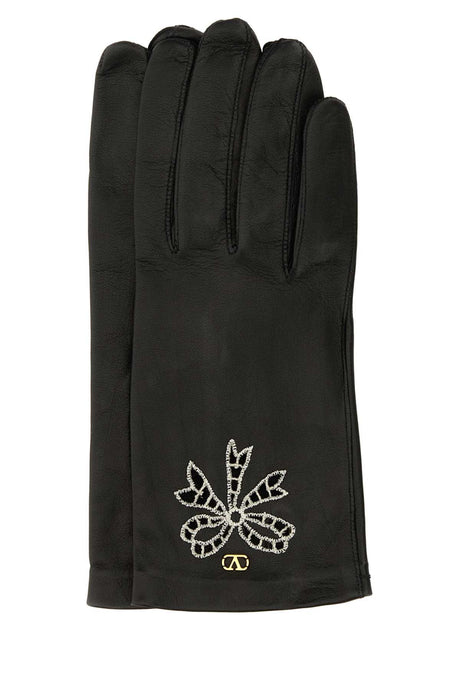 VALENTINO GARAVANI Chic Black Leather Gloves for Women