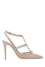 VALENTINO GARAVANI Antiqued Pink Leather Rockstud Pumps with 11 cm Heel