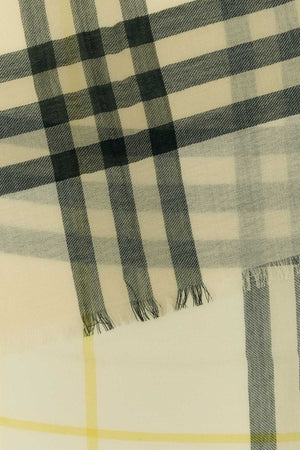 BURBERRY Embroidered Unisex Wool Scarf - 200 cm x 90 cm