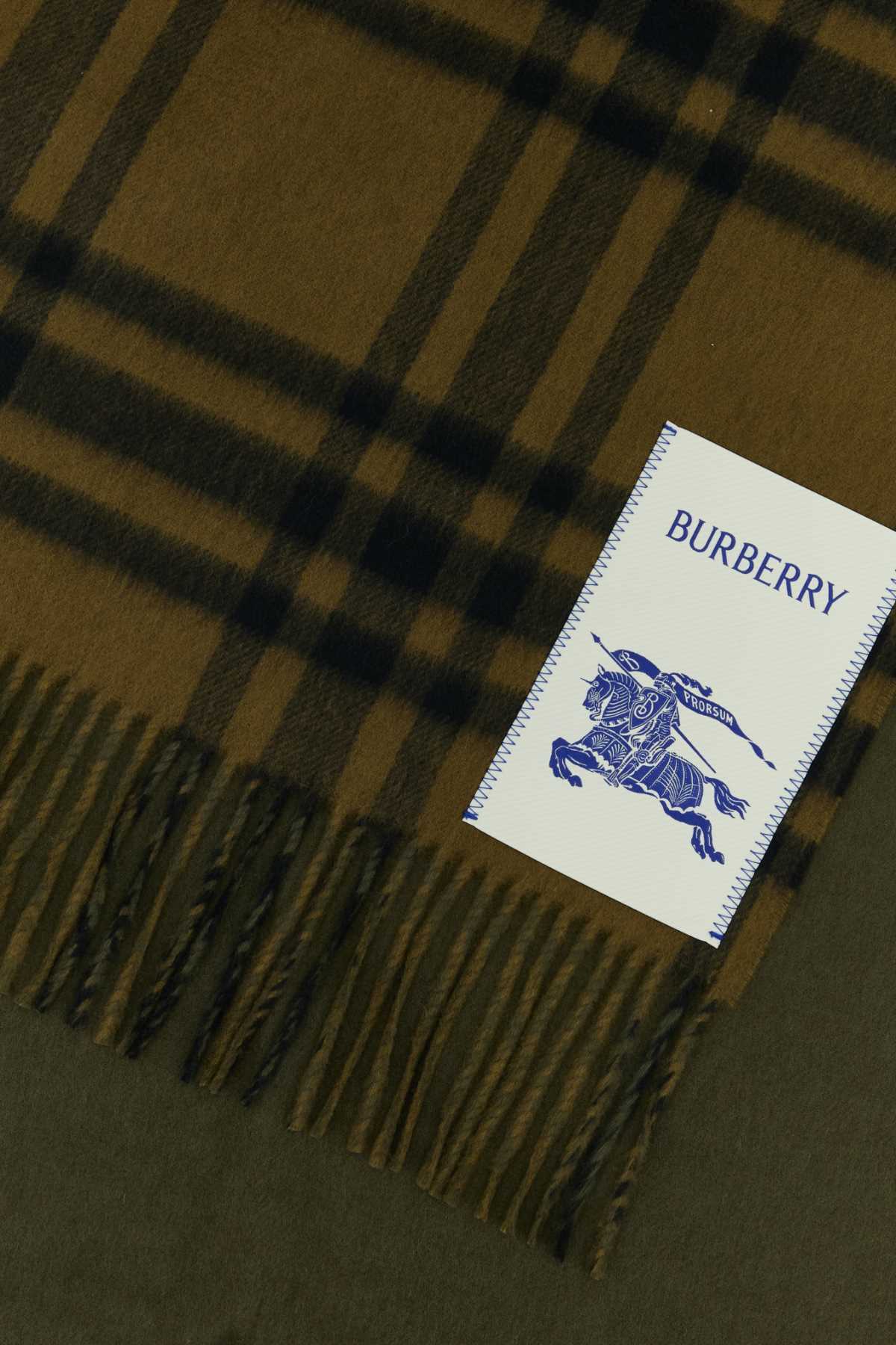 BURBERRY Reversible Cashmere Embroidered Scarf - 210 cm x 50 cm