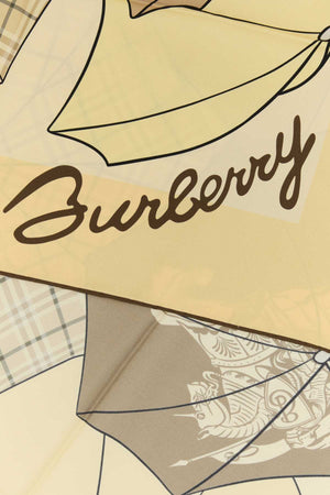 BURBERRY Elegant Printed Silk Foulard (90 cm x 90 cm)