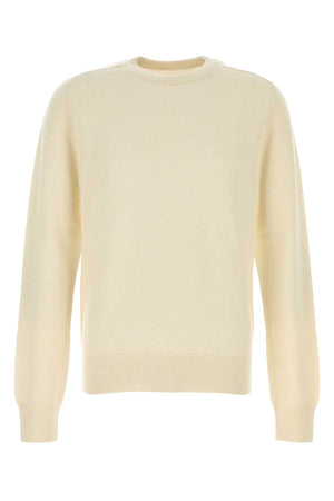 MAISON MARGIELA Ivory Wool Sweater for Men - Fall/Winter Collection