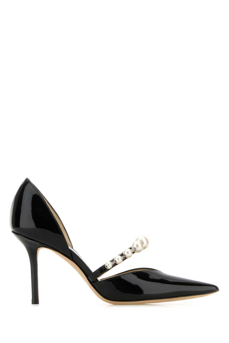 JIMMY CHOO Elegant Black Leather 85mm Pumps