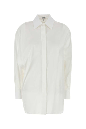 LOEWE Chic White Poplin Shirt for Women